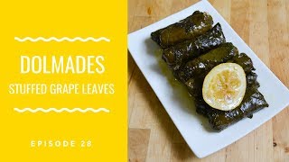 How to make Dolmades  Vegetarian Stuffed Grape Leaves Recipe [upl. by Thorlie260]