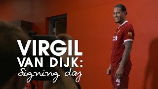 SIGNING DAY VLOG  Virgil van Dijks first day at Liverpool  From the Airport to Anfield [upl. by Ian]