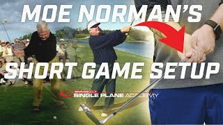 Moe Normans Single Plane Full Swing vs Short Game Setup [upl. by Kcerred287]