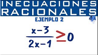 Inecuaciones racionales solución  Ejemplo 2 [upl. by Fugate]