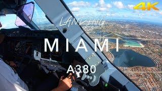 MIAMI  A380 LANDING 4K [upl. by Ebony]