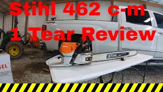 Stihl MS 462 CM 1 year review [upl. by Konstance994]