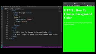 HTML Change Background Color Simple How To Tutorial [upl. by Frechette232]