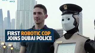 First robotic cop joins Dubai police [upl. by Harli954]