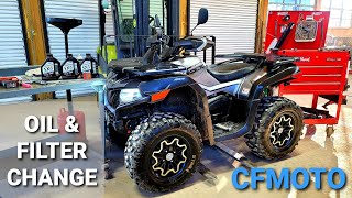 CFMOTO CFORCE 600 Oil Change How to video 2020 amp 2021 Models [upl. by Nelrah455]