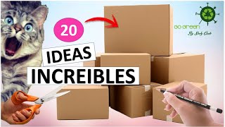 20 Manualidades FÁCILES Y RÁPIDAS con cajas de cartón RECICLAJE [upl. by Upton]