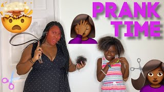 KARISSA CUTS HER HAIR PRANK ON MOMMY [upl. by Namqul]