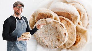 Homemade Pita Bread Recipe [upl. by Lateehs]