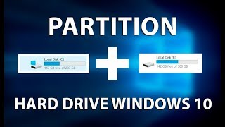 How to Partition a Hard Drive in Windows 10 [upl. by Faso284]