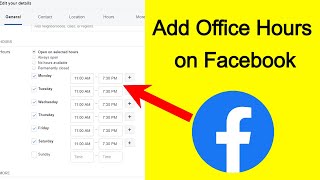 How to add Office Hours on Facebook Page [upl. by Bodi330]