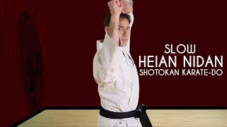 Heian Nidan SLOW  Shotokan Karate Kata JKA [upl. by Egor]