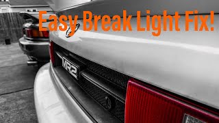 Easy Fix For Brake Lights That Stay On  Toyota MR2sw20 [upl. by Havelock]