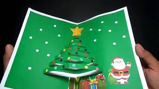 DIY  Tarjeta Navideña POP UP Muy Fácil  Arbolito Navideño [upl. by Gram]