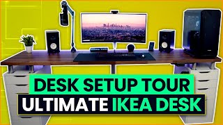 My Desk Setup Tour  The Ultimate IKEA Desk [upl. by Jaimie]