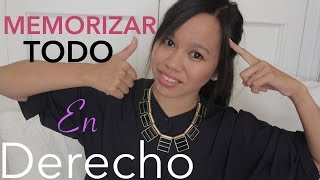 Estudiar Derecho con 5 consejos para Memorizar Todo [upl. by Zetrok]