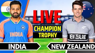 India vs New Zealand Match 12  Live Cricket Match Today  IND vs NZ  Champions Trophy Last 40 Ov [upl. by Zerep]