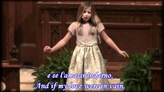 O Mio Babbino Caro by Jackie Evancho with lyrics and English translation [upl. by Salita19]