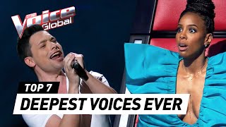 Insanely DEEP VOICES shocks the Coaches on The Voice [upl. by Euqinaj]