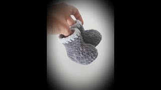 How to crochet baby booties QUICK AND EASY [upl. by Pegg]