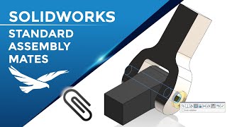 Creating Standard Assembly Mates in SOLIDWORKS [upl. by Dnartreb]