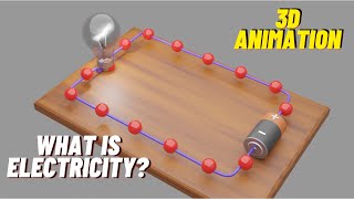 What is Electricity Current Voltage  3d animation  visualization [upl. by Iramat348]