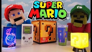 Nintendo Super Mario Kart World Paladone Toys Light Up Mystery Block Tin Party Unboxing Puppet Steve [upl. by Runkel]