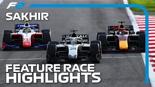 F2 Feature Race Highlights  2020 Sakhir Grand Prix [upl. by Crispen944]