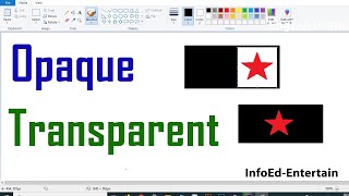 How to use Opaque and Transparent selection in MS Paint  Learn to edit in MS paint  simple drawing [upl. by Anah124]