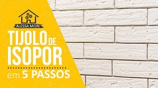 â­ COMO FAZER PAREDE DE TIJOLINHOS DE ISOPOR  DIY EM 5 PASSOS FÃCEIS [upl. by Sseb848]