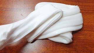 White Glue Satl Slime No Borax DIY Salt Slime [upl. by Clevie782]