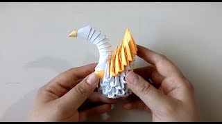 Tutorial Mini Cisne Origami 3D [upl. by Murton264]