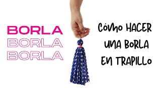 Cómo hacer borlas en trapillo Fácil y rápido😉 Llavero DIY [upl. by Dorita240]