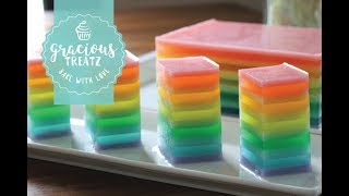 Rainbow Agar Agar Jelly Cake [upl. by Lidia]