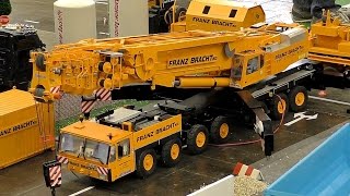 HUGE RC SCALE MODEL CRANE TRUCK FRANZ BRACHT KG DEMAG AC1200 AT WORK AMAZING MODEL MACHINE [upl. by Nebra]