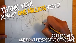 How to Draw a OnePoint Perspective Cityscape [upl. by Ackley54]