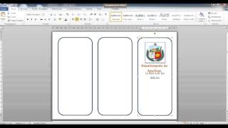 Creación de triptico en Word 2010 [upl. by Bolling]