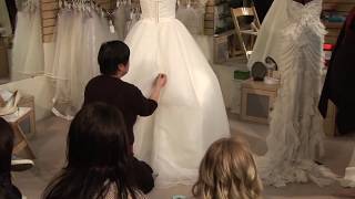 Part 2 of 3  Types of Bustles and How to Bustle a Weddings Dress [upl. by Llertram194]