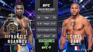 FRANCIS NGANNOU VS CIRYL GANE FULL FIGHT UFC 270 [upl. by Aillicirp]