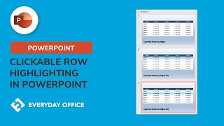 Click to Highlight Table Rows in PowerPoint [upl. by Airlia398]