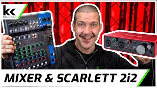 Connect Audio Mixer to Scarlett 2i2 Audio Interface [upl. by Anilas]