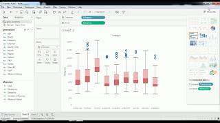 Box and Whisker in Tableau [upl. by Tyoh]