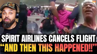 Chaos Erupts After Spirit Airlines Cancels Flight Customer Attacks Police Officer [upl. by Htiekram]