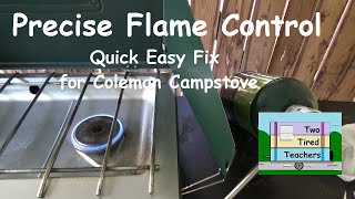 Coleman Camp Stove Fix  How to Adjust Flames [upl. by Krakow]