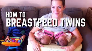 How to Breastfeed Twins  Tandem Breastfeeding Tutorial amp Breastfeeding Tips [upl. by Aloin]