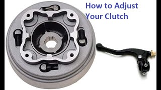 How To Adjust Pit Bike Clutch [upl. by Crescint]