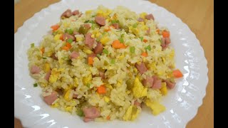 Riso Cantonese  Chinese fried rice Recipe [upl. by Ellenohs]