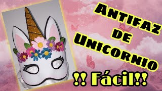 Antifaz de unicornio fácil de hacer¡¡¡¡¡ [upl. by Nazler720]