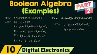 Boolean Algebra Examples Part 2 [upl. by Cleodell]