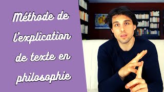 Méthode de lexplication de texte en philosophie [upl. by Ahsuoj]