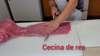 como cortar cecina de res de un cuetegusano [upl. by Brander]